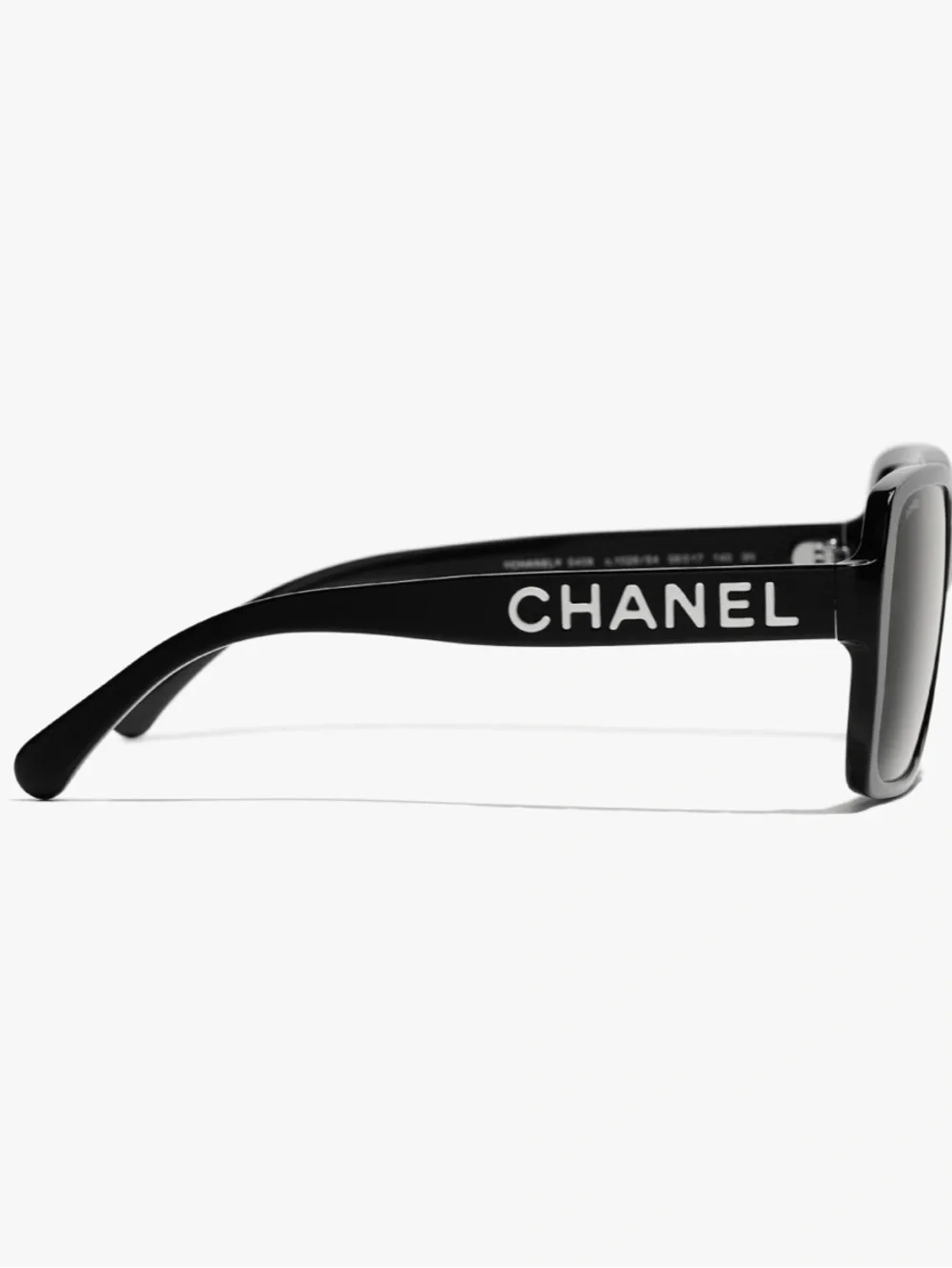 CHANEL Black Oversized Square Sunglasses with Dark Lenses